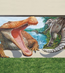 サルコスクスVSカンプトサウルス（3Dポストカード）