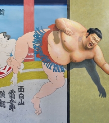 相撲の新技（3Dポストカード）
